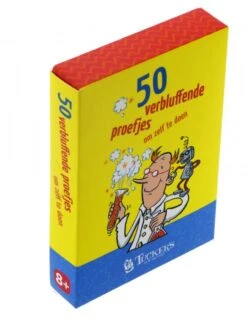 50 Kaarten Met Goocheltrucks, Vragen-voor-onderweg, Experimenten In Thema 50 Verbluffende Proefjes -Speelgoedwinkel 50 verbluffende proefjes