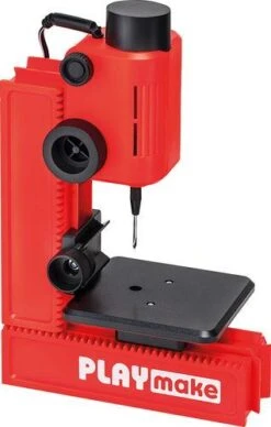 PLAYmake 4 In 1 Houtbewerkingsmachine Houtdraaibank -Speelgoedwinkel 801200 playmake kolomboor speelactief 2