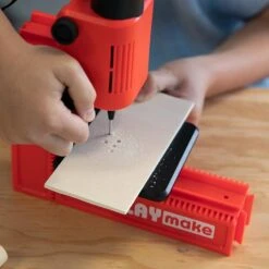 PLAYmake 4 In 1 Houtbewerkingsmachine Houtdraaibank -Speelgoedwinkel 801200 playmake kolomboor speelactief 3