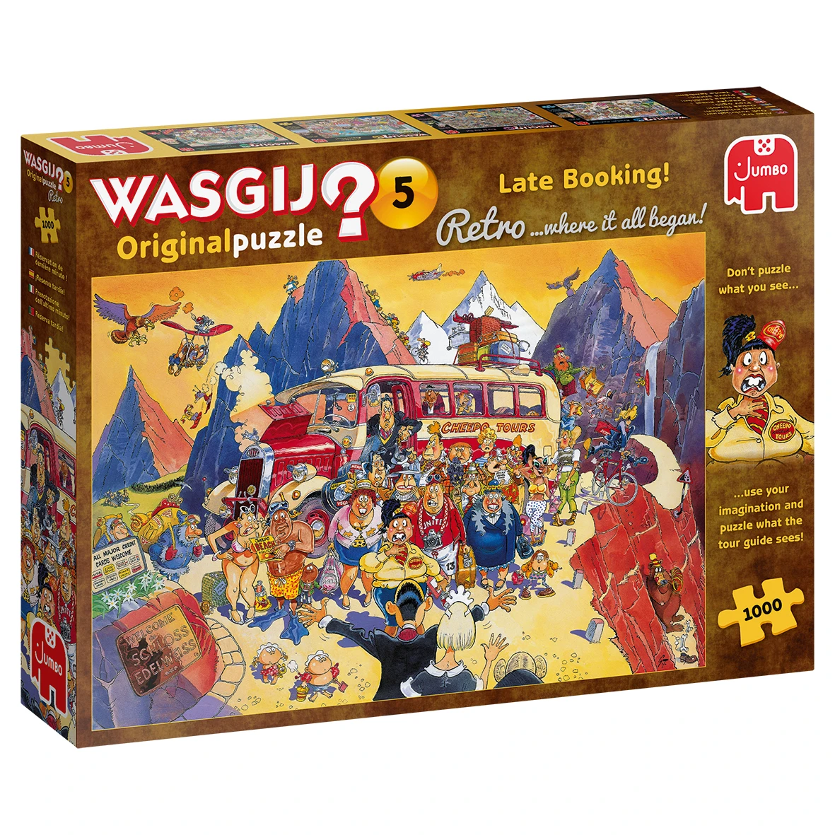 Jumbo 25007 Wasgij-puzzel Retro Original-5 Last Minute Boeking 1000 Stukjes 3 Jumbo 25007 Wasgij-puzzel Retro Original-5 Last Minute Boeking 1000 Stukjes
