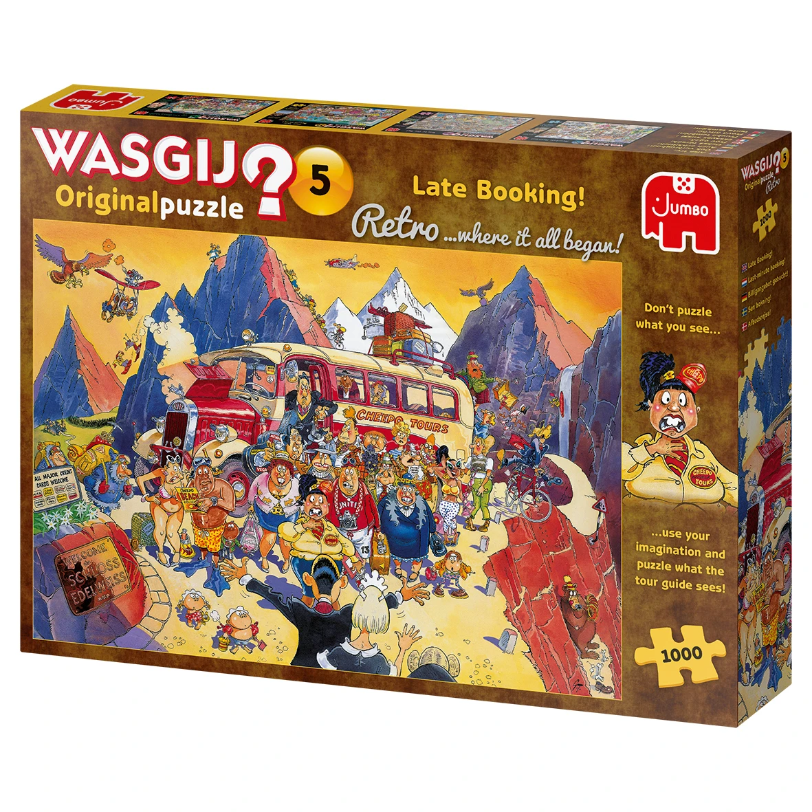 Jumbo 25007 Wasgij-puzzel Retro Original-5 Last Minute Boeking 1000 Stukjes 6 Jumbo 25007 Wasgij-puzzel Retro Original-5 Last Minute Boeking 1000 Stukjes - Afbeelding 4