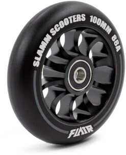 Stuntstep Wiel Aluminium 100mm Slamm Flair 2.0 Met Abec 9 Lagers In Color Zwart 19 Stuntstep Wiel Aluminium 100mm Slamm Flair 2.0 Met Abec 9 Lagers In Color Zwart -Speelgoedwinkel SL580 2 Slamm 100mm Flair 2.0 Alloy Core Wheel Black Side speelactief.nl