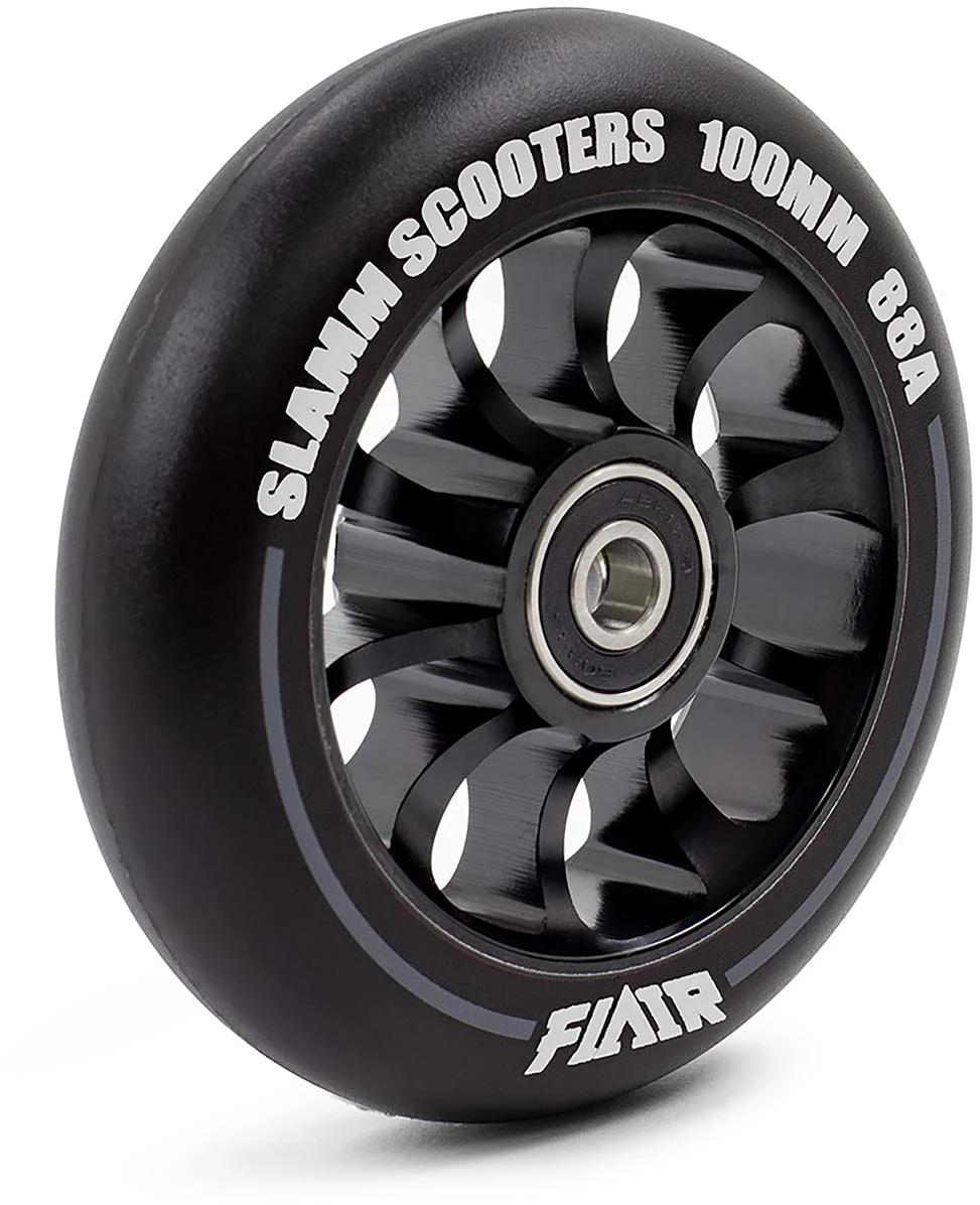 Stuntstep Wiel Aluminium 100mm Slamm Flair 2.0 Met Abec 9 Lagers In Color Zwart 11 Stuntstep Wiel Aluminium 100mm Slamm Flair 2.0 Met Abec 9 Lagers In Color Zwart - Afbeelding 9