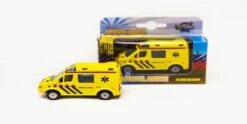 Ambulance Pull Back Met Licht En Geluid -Speelgoedwinkel ambulance kidsglobe 510643 2