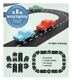 WayToPlay Expressway Autoweg Rubber Flexibele Autobaan 16 Dlg -Speelgoedwinkel autoweg waytoplay 89520116 1