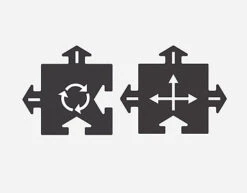 WayToPlay Rubber Baanstukken Kruising En Rotonde 2 Pc -Speelgoedwinkel baanstuk kruising en rotonde waytoplay 89520203 1