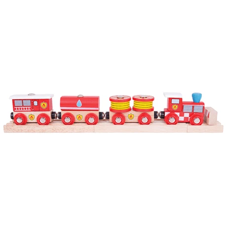 BigJigs BJT474 Houten Trein Brandweer 3 BigJigs BJT474 Houten Trein Brandweer