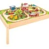 BigJigs BJT049 Treintafel Brandweer Spoortafel Houten Trein -Speelgoedwinkel bigjigs bt049 brandwweer trein set en tafel 1