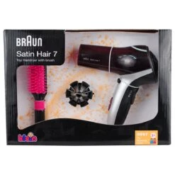 Fohn Set Braun Satin Hair 7 Met Borstel -Speelgoedwinkel braun satin hair 7 fohnset theo klein 5867 1 1