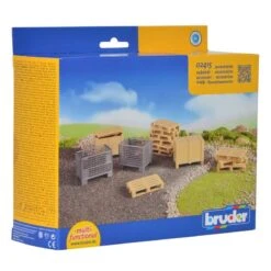 Bruder 2415 Logistieke Set Kisten En Pallets -Speelgoedwinkel bruder 02415 pallets kratten 1