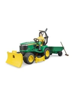 Bruder 62104 John-Deere Zitmaaier + Aanhanger En Tuinman -Speelgoedwinkel bruder bruder 62104 john deere zitmaaier met aanhanger 1 1