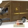 Bruder 02678 MB Sprinter UPS-Logistics +palletwagen + Chauffeur -Speelgoedwinkel bruder 2678 UPS MB sprinter met palletwagen chauffeur