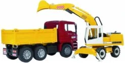 Bruder 2751 Kipper Vrachtwagen MAN TGA Met Liebherr Hydr Wielkraan -Speelgoedwinkel bruder 2751 man vrachtwagen kipperauto zandauto met liebherr wielkraan 2426 1