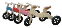 Houten Trike 2-in-1 Loopfiets VanDijkToys Div Kleuren