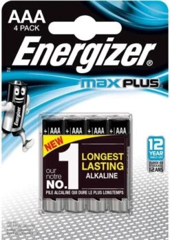 Energizer MaxPlus Batterij Alkaline AAA 4-pack -Speelgoedwinkel energizer max plus aaa batterijen blister 2