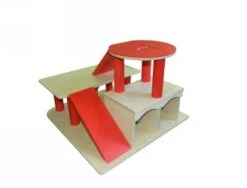 Robuuste Houten Garage Met Helikopterdek VanDijkToys -Speelgoedwinkel garage van dijktoys 2923 2 1