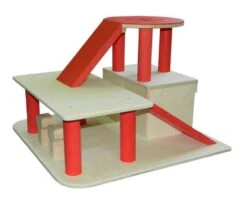 Robuuste Houten Garage Met Helikopterdek VanDijkToys -Speelgoedwinkel garage van dijktoys 2923