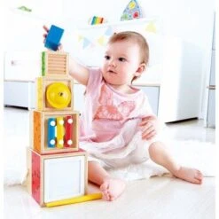 Stapelbare Muziekset – Hape Stacking Music Set 20 Stapelbare Muziekset – Hape Stacking Music Set -Speelgoedwinkel hape e0336 stapelbare muziekset 1