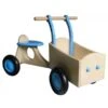 Houten Bakfiets Licht-Blauw Loopfiets VanDijkToys -Speelgoedwinkel houten bakfiets lichtblauw van dijktoys