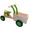Houten Bakfiets Limegroen Loopfiets VanDijkToys -Speelgoedwinkel houten bakfiets lime van dijktoys