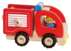 Houten Brandweerauto -Speelgoedwinkel houten brandweerwagen goki 55927 1
