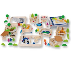 Mijn Kleine Dierentuin, 220-delig -Speelgoedwinkel houten dierentuin goki 98936 1