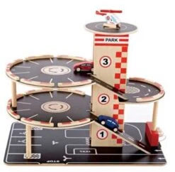 Houten Garage Park & Go -Speelgoedwinkel houten garage hape e3002 park go garage 1 1