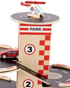 Houten Garage Park & Go -Speelgoedwinkel houten garage hape e3002 park go garage 3