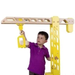Houten Bouwkraan XXL -Speelgoedwinkel houten mega bouwkraan goki 55937 2
