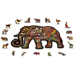 Wooden City Houten Puzzel Magic Elephant L245 -Speelgoedwinkel houten puzzel magic elephant 3