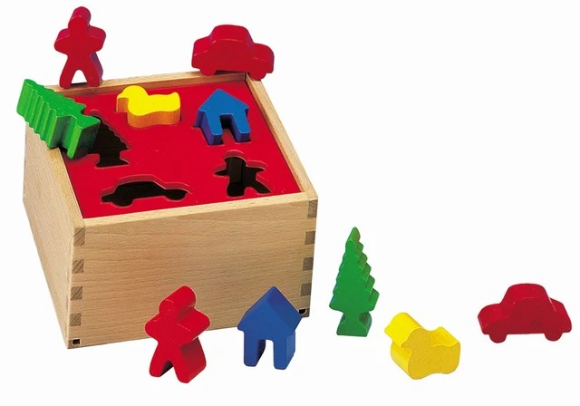 Houten Vormensorteerbox Figuren 4 Houten Vormensorteerbox Figuren - Afbeelding 2