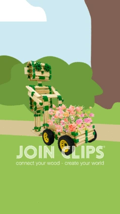 Kapla Join Clips Basic Set Mini Edition JC5610 -Speelgoedwinkel join clips 1666098702009 moeder met bloemenkar