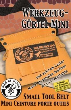 Leren Gereedschapsgordel Kids-at-Work Spijkerzak Mini -Speelgoedwinkel kids at work leren spijkerzak mini gereedschapsgordel voor kinderen. 3