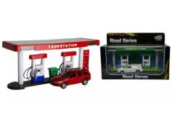Kidsglobe Tankstation + Volvo V70 -Speelgoedwinkel kidsglobe 571955 tankstation