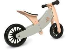 Kinderfeets Tiny-Tot-Plus Silver-Sage Loopfiets -Speelgoedwinkel kinderfeets houten loopfiets driewieler tiny tot plus silver sage 1