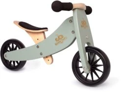 Kinderfeets Tiny-Tot-Plus Silver-Sage Loopfiets -Speelgoedwinkel kinderfeets houten loopfiets driewieler tiny tot silver sage 1