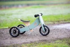 Kinderfeets Tiny-Tot-Plus Silver-Sage Loopfiets -Speelgoedwinkel kinderfeets houten loopfiets driewieler tiny tot silver sage 2