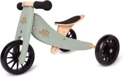 Kinderfeets Tiny-Tot-Plus Silver-Sage Loopfiets -Speelgoedwinkel kinderfeets houten loopfiets driewieler tiny tot silver sage