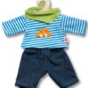 Kledingset Spijkerbroek Met Gestreept Shirt Mt. 35 – 45 Cm. -Speelgoedwinkel kledingset jongenspop heless 1315 2315 1