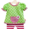 Tuniek Met Gestreepte Legging Mt. 20 – 25 Cm. -Speelgoedwinkel kledingsetje pop heless 1255 2255