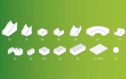 Hubelino Knikkerbaan Bouwdoos Mini-set 45-delig -Speelgoedwinkel knikkerbaan 45 delig hubelino 420139 2