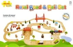 BigJigs BJT021 Landelijke Road & Railset -Speelgoedwinkel landelijke road railset bigjigs bjt021 2