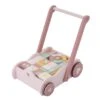 Little Dutch LD4414 Houten Blokkenkar Rose -Speelgoedwinkel little dutch 4414 houten blokkenkar pink