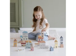 Little Dutch LD4493 Blokkenstad Uitbreiding Railway -Speelgoedwinkel little dutch blokkenset stad 2