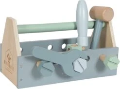 Little Dutch LD4434 Houten Gereedschapskist -Speelgoedwinkel little dutch gereedschapskist blauw 1