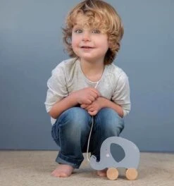 Little Dutch LD4450 Houten Trekdier Olifant -Speelgoedwinkel little dutch houten trekdier olifant 3