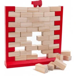 LongField Games Houten Spel De Vallende Muur -Speelgoedwinkel longfield Gameshouten speel vallende stenen houten muur 1