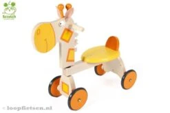 Loopfiets Giraffe -Speelgoedwinkel loopfiets giraffe houten 4wielen scratch 1