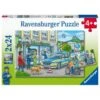 Onderweg Met Een Politieagent Puzzelbox Ravensburger 2×24 Stukjes -Speelgoedwinkel onderweg met een politieagent puzzelbox ravensburger