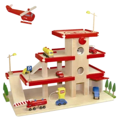 Grote Parkeergarage Dudu Rood 6 Grote Parkeergarage Dudu Rood -Speelgoedwinkel parkeergarage dudu 6001 1